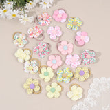 10Pcs/Set New Baby Girl Cute Colorful Flower Hair Bands Ponytail Holder Chilren Soft Scrunchies Rubber Kids Hair Accessories