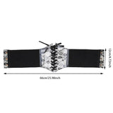 Fashion Women Waist Corset Flower Embroidery Elastic Waistband Black White Red Pink Wide Lace Slimming Body Belts Cummerbunds