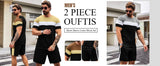 2024 New Summer Street Men's Suit Sportswear Men's Oversized Clothing 3D Print T-Shirt Shorts Men's Simple Clothing Fashion Suit