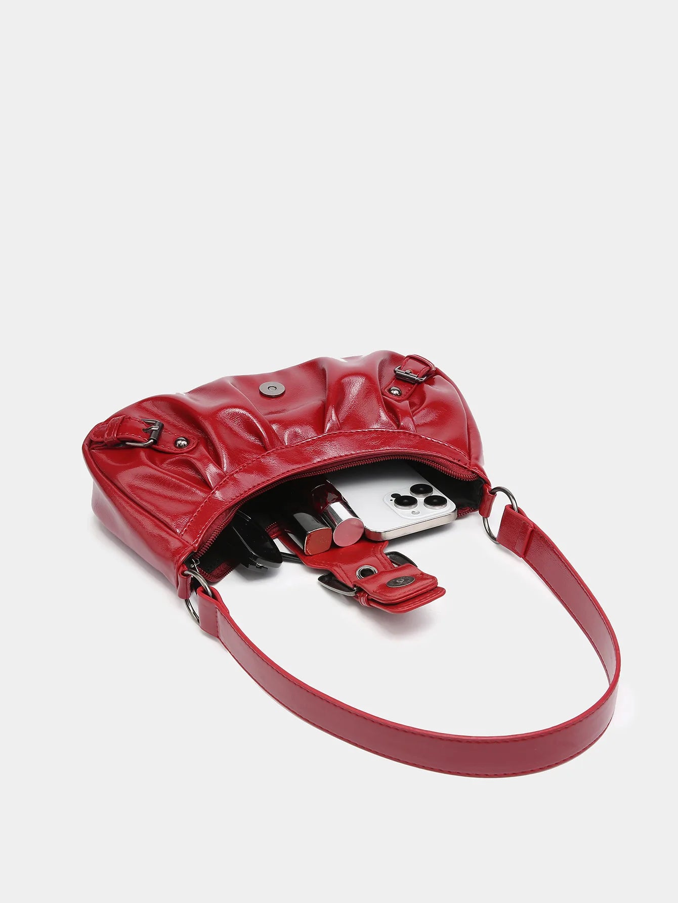 2024 spring hot selling Maillard style retro style small bag spicy girl Y2K wasteland style vintage leather shoulder armpit bag