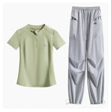 DRUR Summer Hiking Tracksuit Women Breathable Quick Dry Running Set  2 Piece Gym Outfit Slim Fit Sports Top Cargo Pants Suit New