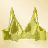 Seamless Women's Bra Small Chest Big Hollow Design Underwear Support Non-removable Semi-fixed Cup One Piece Striped Thin Bra