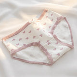 5Pcs Cute Love Cotton Panties For Women Underwear Print Panty Girls Briefs Breathable Soft Underpants Female Sexy Lingerie
