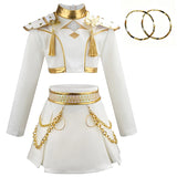 3PS Children's Girls Dance Performance Set Carnival Cosplay Costume Set Halloween Party Set Carnival Costumes 3-10 Years Old