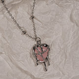 Y2K Sweet Cool Girl Personalized Creative Cross Love Pendant Necklace, Suitable for Daily Wearing