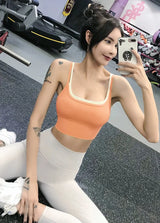 Sports Underwear Bras Top Women's Shockproof Gathering Fitness and Breasts Wearing Yoga Quick-drying Suspender Vests in Summer
