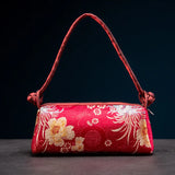 Fashion Shoulder Bag Women Handbag Luxury Embroidered Silk Bag Female Purse Small Cute Cosplay Cheongsam Flower Satin Tote Bag