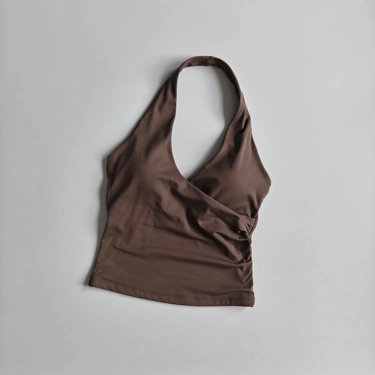 Women's Sexy V-Neck Fitness Bra Nude Sports Bra Hanging Neck Yoga Suit Vest Comfortable Breathable Gym Top for Active Wear