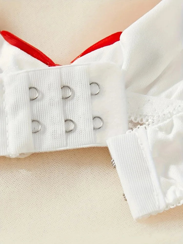 Naughty Sexy Sailor Lingerie Set, Schoolgirl Cosplay Costume 3 Piece Bikini Outfit for Roleplay Halloween Bachelorette Party