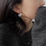 Elegant Gold Color Circled Hoop Earring for Woman Metal Elegant Vintage Geometric Statement Luxury Earrings Party Jewelry Gifts