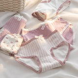 5Pcs Cute Love Cotton Panties For Women Underwear Print Panty Girls Briefs Breathable Soft Underpants Female Sexy Lingerie