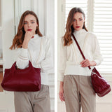Genuine Leather Shoulder Bags and Quiet Luxury Handbags for Women Purses Designer Cross Body Hobo Medium Size Tote Bags