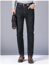 Men Fashion Straight Jeans Men 2026 New Stretch Slim Fit Pants Comfortable Soft Business Denim Trousers Male Brand Clothing