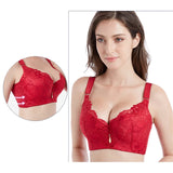 FallSweet Push Up Lace Bras for Women Sexy Plus Size Brassiere Comfort Underwear Female Wide Straps on the Back Sutian Feminino