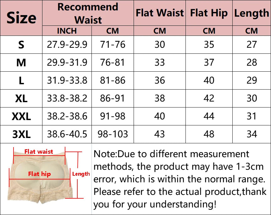 Women Butt Lifter Panty Fake Buttock Body Shaper Padded Underwear Lady Lift Bum High Waist Tummy Control Hip Panties