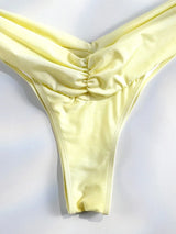 Sexy Folds Bikini Set Solid Micro Bikinis Women Swimsuit Female Triangle Swimwear Beach Wear Bathing Suit
