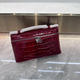 Shoulder Bag Handbag women Luxury Women's Crocodile Embossed Mobile Phone Handbag Brand New LP19 Genuine Leather Mini Small size