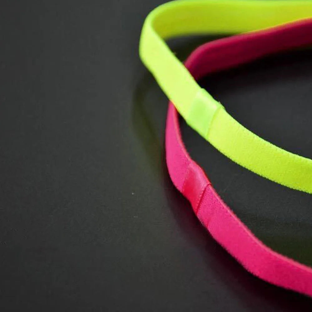 3pcs Elastic Absorbent Sweat Bands Solid Thicken Non-Slip Sports Outdoor Headbands Hair Accessories Running Exercise