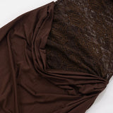 Mozision One Shoulder Lace See Through Sexy Maxi Dress Women Gown Fashion Off-shoulder Sleeveless Backless Club Long Dresses