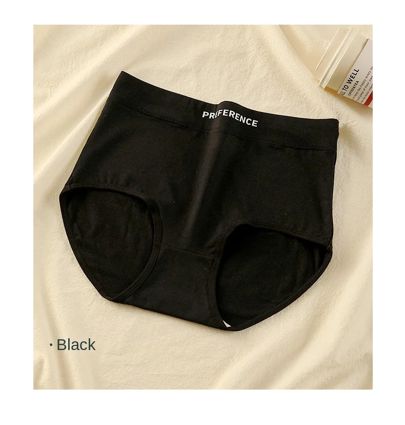 3PCS/set Color Panties Cotton Women Comfortable High-waist Underwear Soft Lingerie Breathable Female Panty Fitness Sports Briefs