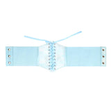 Fashion Women Waist Corset Flower Embroidery Elastic Waistband Black White Red Pink Wide Lace Slimming Body Belts Cummerbunds