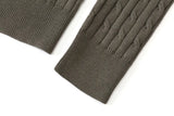AS AW25 new design knitting cable cardigan + ribbing mockneck dress maxi length match for lady wear