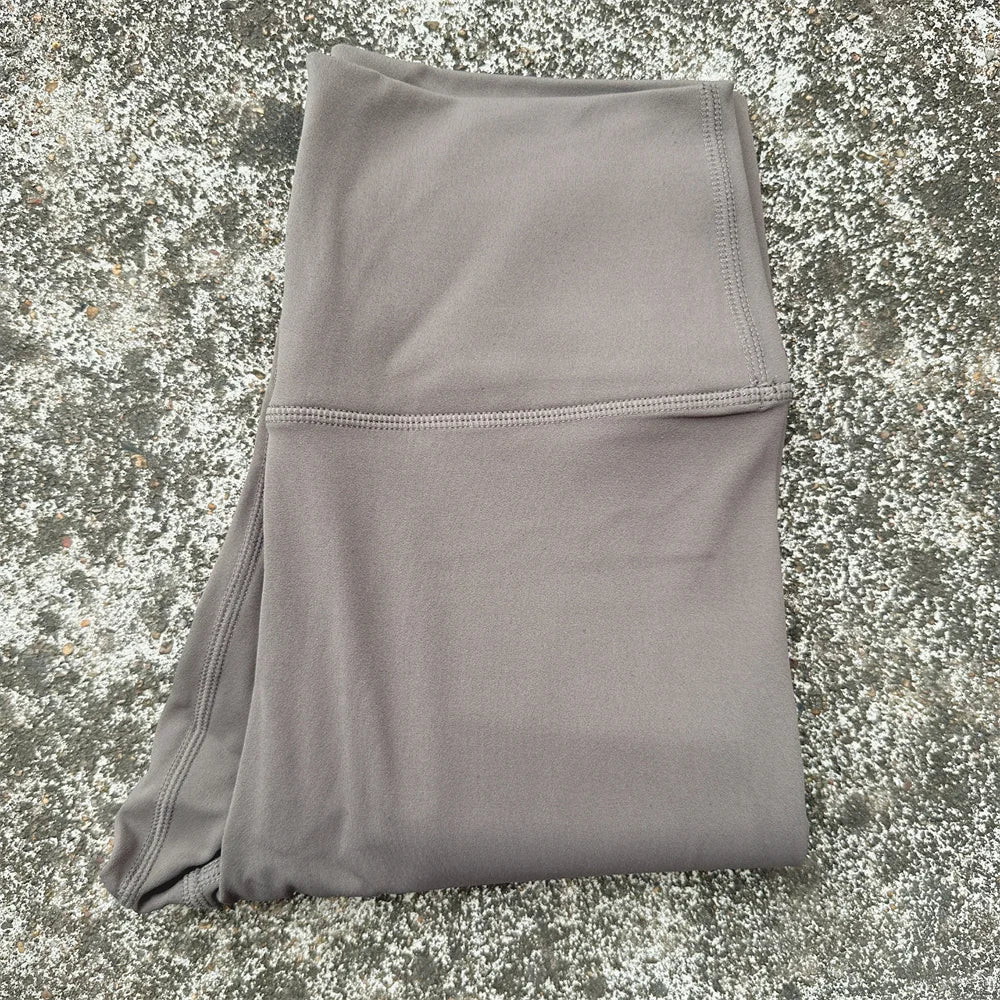 Solid Color High Waist Yoga Legging soft Women Sport Pant Tight Butter Athletic Gym Comprehensive Training Jog Back Waist Pocket