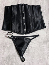 Underbust Corset Waist Slimming Corset Bustiers Body Shaper for Women Steampunk Lace-up Corset Belt Waist Trainer