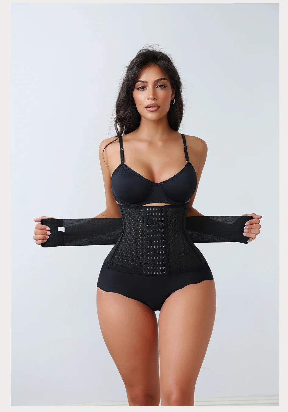 New Adjustable Waist Trainer for Women Double Belts Neoprene Corset with Zipper Workout Cincher for Tummy Control & Back Support