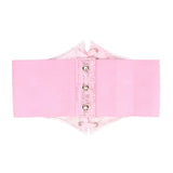 Fashion Women Waist Corset Flower Embroidery Elastic Waistband Black White Red Pink Wide Lace Slimming Body Belts Cummerbunds