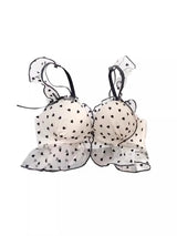 MOYISU Japanese Mesh No-wire lace Underwear set Women's small breasts gather sexy pure desire sweet bra cute bra Panty SET TUSHY