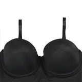 Slimming Full Length Shapewear Slips Nude Straight Tube Dress Body Shaper Women Skinny Under Dresses Underwire Cup Black