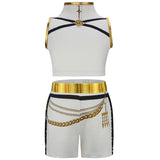 3PS Children's Girls Dance Performance Set Carnival Cosplay Costume Set Halloween Party Set Carnival Costumes 3-10 Years Old