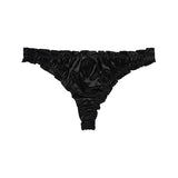 1Pcs/7Pcs Hot Sale Ladies Frill Trim Satin Ice Silk Seamless No Show Underwear Invisible Briefs Tanga Bragas Women's Panties