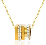 Stainless Steel Vintage Textured Delicate Necklace