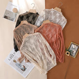 Sexy Women Mesh T-Shirts Transparent Lace Blouse Long Sleeve See Through Tops For Women Bottoming Shirt Sheer Tees Body Crop Top
