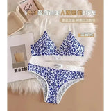 1/3/8Pcs Seamless Bra Set Low Waist Panties Leopard Bralette Sexy Lingerie Set Vneck Sport Brassiere Female Cotton Underwear Set