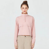 1PC Women's Long-Sleeve Fitted Athletic Jacket for Spring & Fall - Ideal for Running, Gym Workouts & Yoga