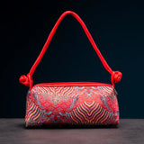 Fashion Shoulder Bag Women Handbag Luxury Embroidered Silk Bag Female Purse Small Cute Cosplay Cheongsam Flower Satin Tote Bag
