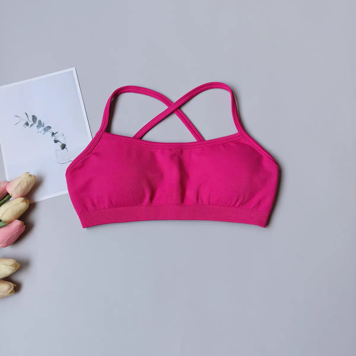 Seamless Women's Yoga Sports Bra Racer Back Nylon Breathable Running Gym Top Underwire Sexy Underwear Fitness Gym Bra Top