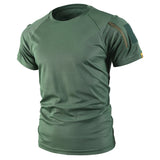 Men Summer Quick Dry Breathable Elastic Military Tactical Shirts Pullerover Hiking Camping Tops Climbing Tees Sports Gym T-shirt