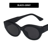 Vintage Cat Eye Sunglasses for Women Elliptic Square Oval Fashion Shades Trendy Female Outdoor Eyewear
