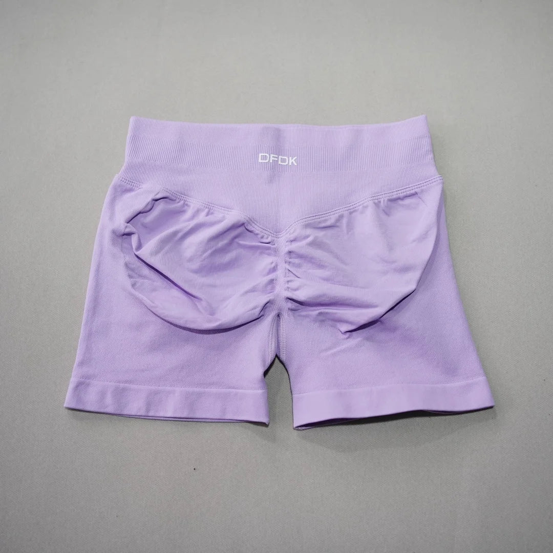 DFDK Women High Waist Yoga Shorts Scrunch Butt Lift Workout Shorts Squat Proof Fitness Gym Running Sports Push Up Athletic Leggi