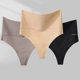 Seamless High Waist Women Thong Black Abdomen Hip Lift Briefs Body Shaping Underwear Breathable Female Panties Plus Size S-XL
