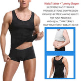 Men Slimming Body Shaper Abdomen Reducer Underwear Tank Top Sleevelss Wide Strap Shapewear Fitness Posture Correct Belly Abdominal Fat Reducer Vest Breathable Soft Waist Trainer S-3XL