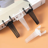 1/2 Pcs Trendy Black Acrylic Curling Roots Hair Clips Natural Traceless High Skull Top Fluffy Hairpin Hair Comb Accessories Set