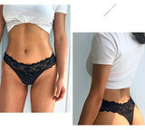 Women Sexy Lace Panties Low-waist Underwear Thong Female G String Breathable Lingerie Temptation Embroidery Intimates