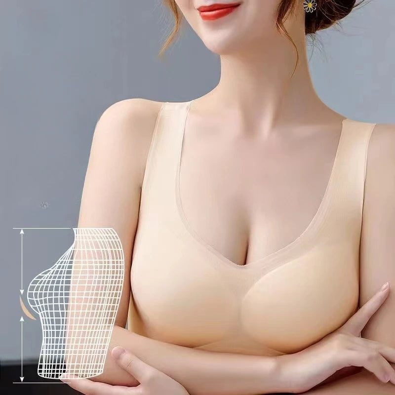 Bras for Women Seamless Wireless Ultra Thin Bra Breathable Sleep Summer Bralette Sports Bra Vest Underwear top Plus Size