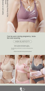 Summer Maternity Women Wire-free Nursing Bra For Premama Front Clip Adjustable Lift & Support Everyday Pregnancy Seamless Bras