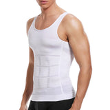 Men Slimming Body Shaper Abdomen Reducer Underwear Tank Top Sleevelss Wide Strap Shapewear Fitness Posture Correct Belly Abdominal Fat Reducer Vest Breathable Soft Waist Trainer S-3XL